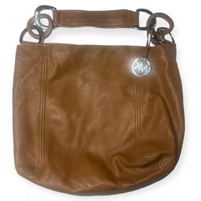 Michael Michael Kors Brown Buttery Soft Leather Hobo oversize shoulder bag purse