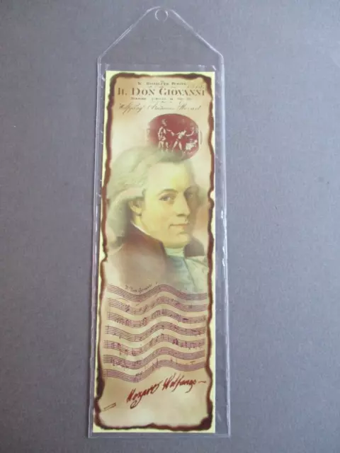 BOOKMARK MOZART Wolfgang Amadeus Composer Musician 1750 - 1791 Unused