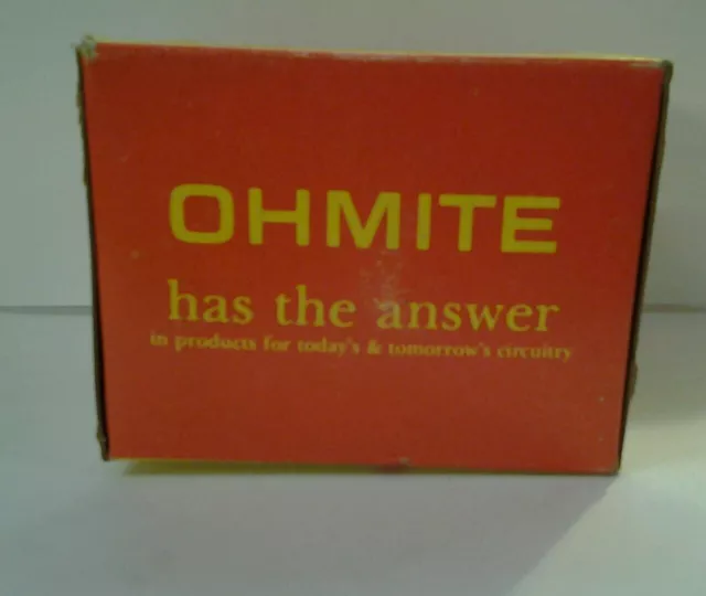 Ohmite Rheostat 2500 Ohms, 100 Watt, Model K, Stock No. 0460