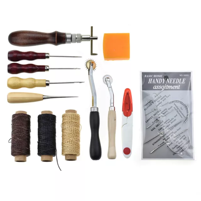 Work DIY Hand Stitching Kit Sewing Saddle Groover Accessories
