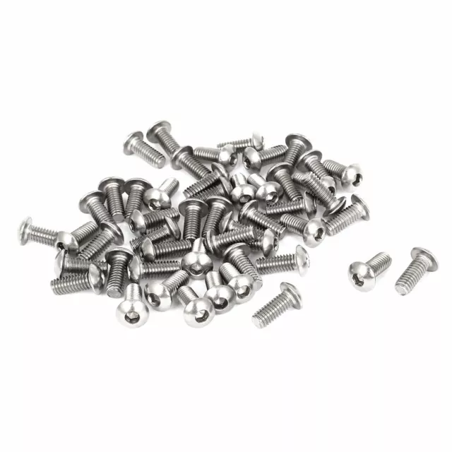 M4x10mm esagonali in acciaio inox a testa bombata viti bulloni 12mm 50 pz.