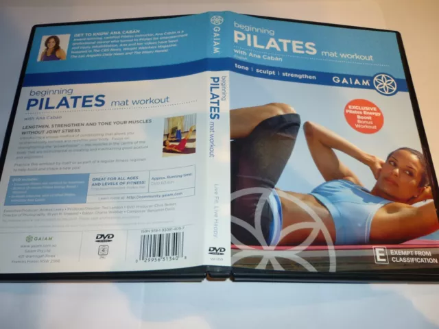 4 Gaiam Pilates workout DVD lot Ana Caban beginning mat Mari