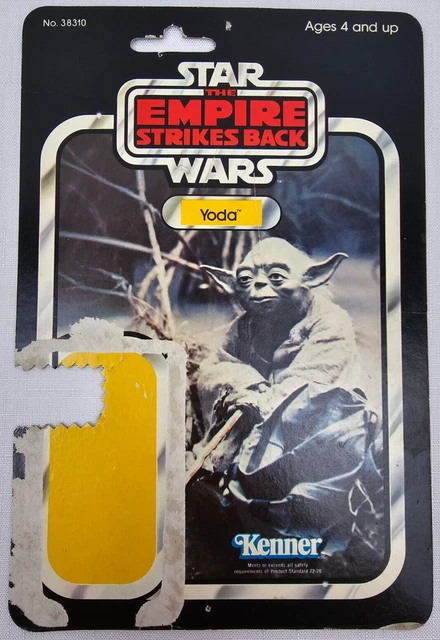 STAR WARS THE Empire Strikes Back Yoda 32 Card Back 1980 Vintage Kenner ...