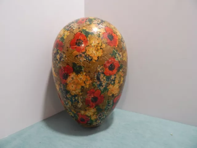 Antique Cardboard Paper Mache Easter Egg Candy Container Made in Germany 9" long