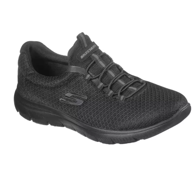 SKECHERS SUMMIT WOMENS Trainers Ladies Skechers Memory Foam Slip On Shoes Black 56.99 PicClick UK