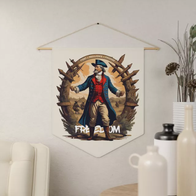 American Revolution War Soldier Pennant Hanging