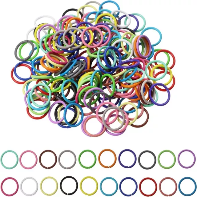300Pcs 10mm Binder Rings Round Small Binder Rings Rings for Crafts  for Jewelry