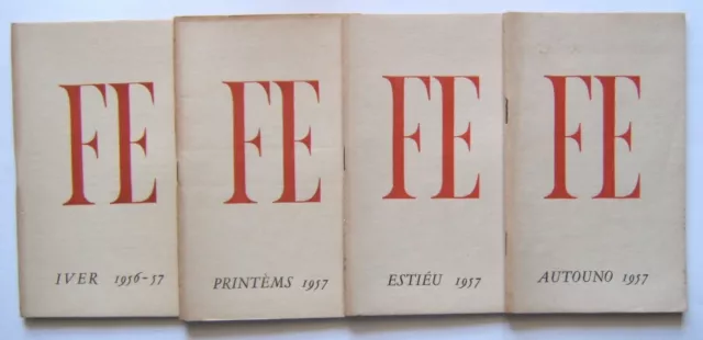 Revue FE 1957. 4 fascicules (année complète) FELIBRIGE