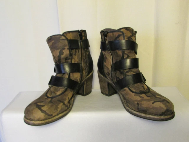 BOOTS BOTTINES ATRAI DAIM camouflage et cuir noir 41 EUR 65 00 PicClick FR