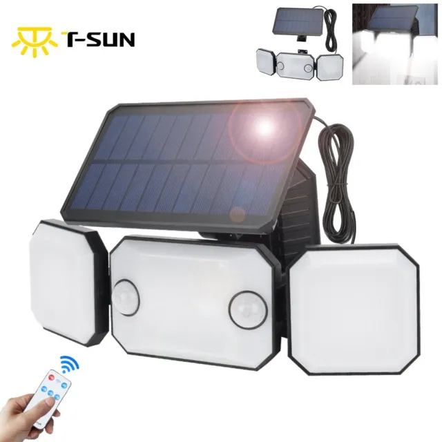 LED Large Solar Motion Sensor Light Outdoor Garden Wall Security Flood Lamp