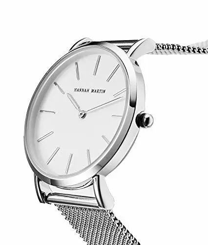 Montre pour Femme Quartz Analogique Étanche Acier Inoxydable Très Mince 3