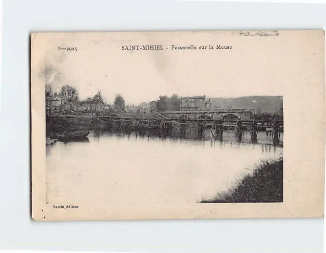 Postcard Footbridge over the Meuse Saint Mihiel France
