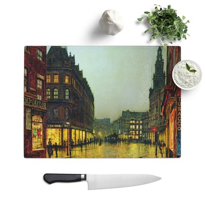 John ATKINSON GRIMSHAW CINGHIALE Lane LEEDS 1 x tagliere di taglio di vetro 
