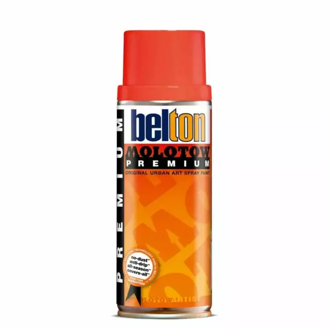 Molotow Premium Belton - Neon Spray Paint - 8 Matt Colour Options 400ml Can