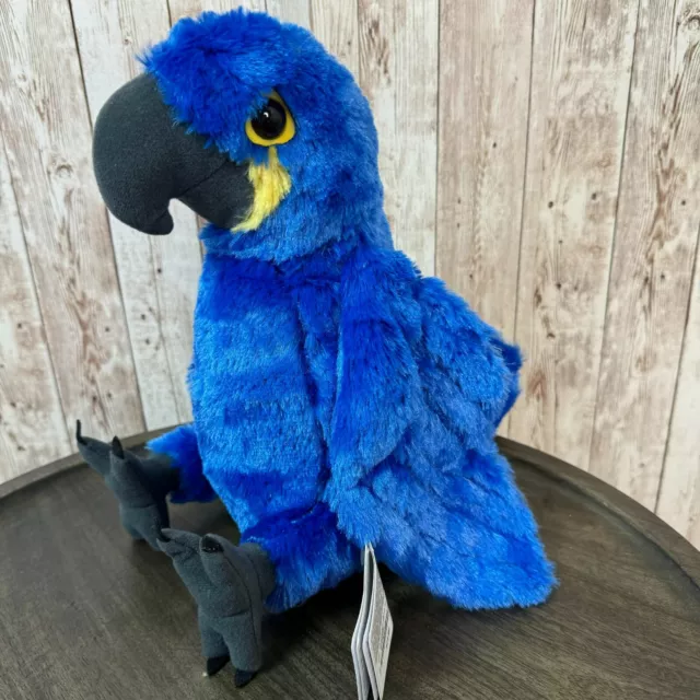 Wild Republic Bird Parrot Cuddleskins Hyacinth Macaw Plush Stuffed Animal Blue