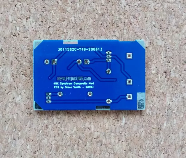 ZX Spectrum composito mod PCB 2