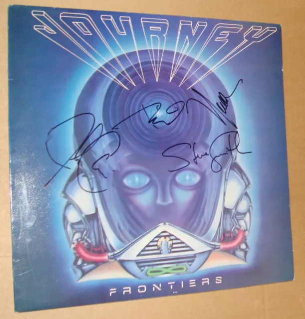 JOURNEY Frontiers LP Vinyl SIGNED x4 RARE AUTOGRAPHED Dont Stop Believin