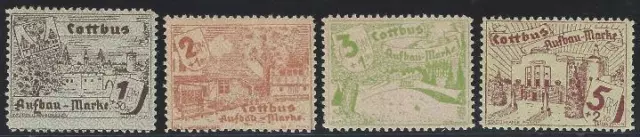 Deutsche Lokalausgaben ab 1946 Cottbus MiNr. 17-20 ** postfrisch Wiederaufbau