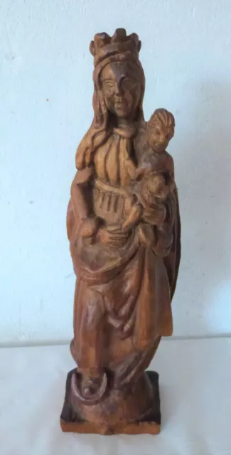 Auflösung:Sehr schöne alte Holz Madonna Höhe ca.41,5cm--Antik---Sammlerstück