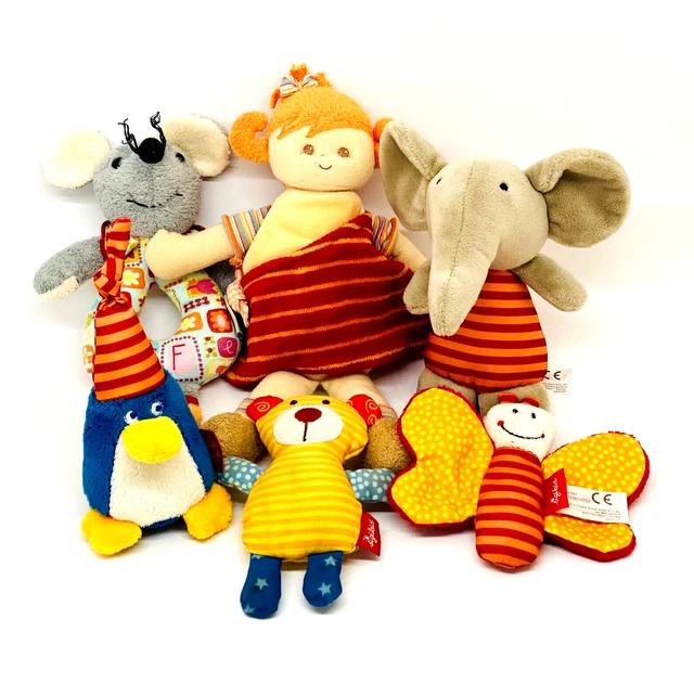 kleines Konvolut Sigikid/Sterntaler Rassel Greifling Kuscheltier Baby Spielzeug