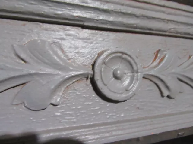 ~ ANTIQUE CARVED OAK PEDIMENT ~ 107.75 x 9.5" ~ ARCHITECTURAL SALVAGE ~ 6