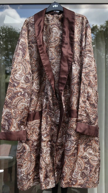 Abito Vintage St Michael Medium M&S Marrone Paisley anni 70