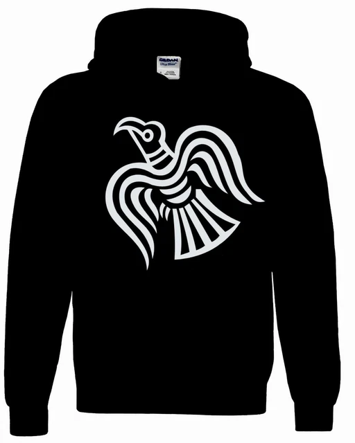 Viking Hoody Sweatshirt Odins Raven