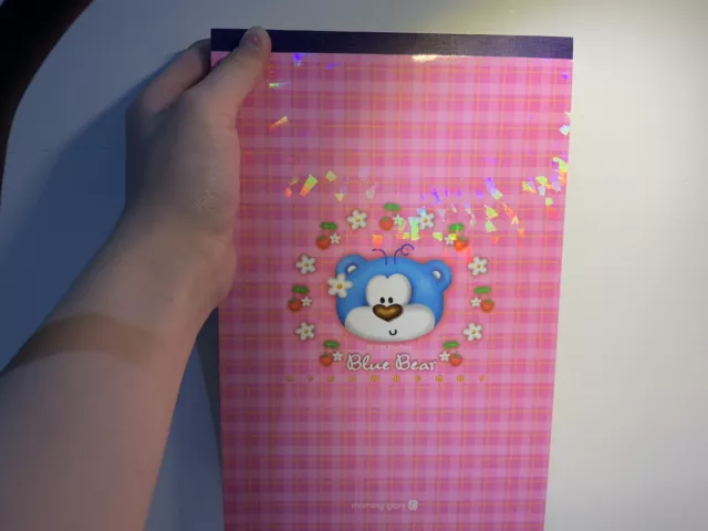 Kawaii Bear P8nk Shimmery  Notebook 107 Pages Unique Pages
