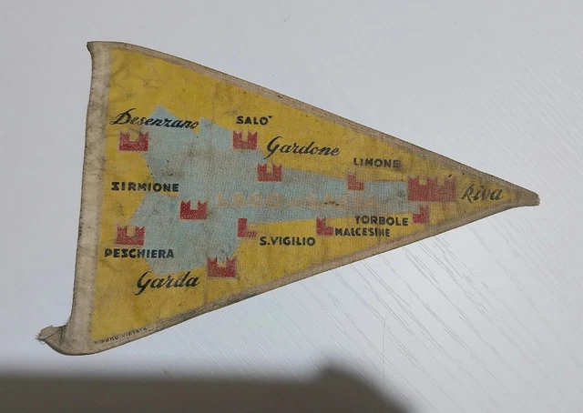 BANDIERINA COTONE BIFACCIALE Carrettino Sicilia Anni '80 EUR 7,00
