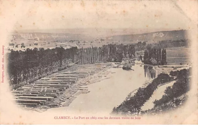 58 - CLAMECY - SAN24422 - Le Port en 1869 avec les Derniers Trains de Bois
