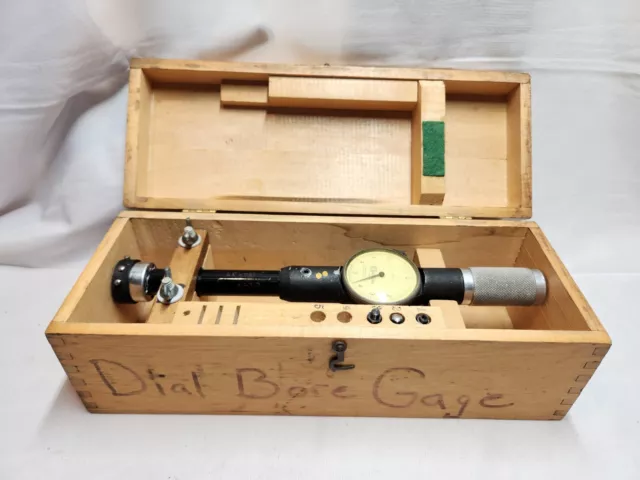 Standard Dial Bore Gage No. 3; 1.5 - 2.16" .0001" Tested W/ Wooden Box