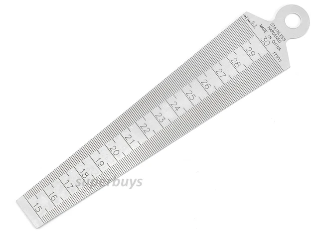 Wedge Wire Scale Ruler WEDGE HOLE GAUGE 15 - 30mm Taper Gap Slot Gage Width Size Ruler Rule ...