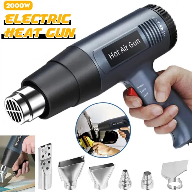 Electric Heat Gun Hot Air Gun 2000W Remove Paint Varnish & Adhesives Shrink Wrap