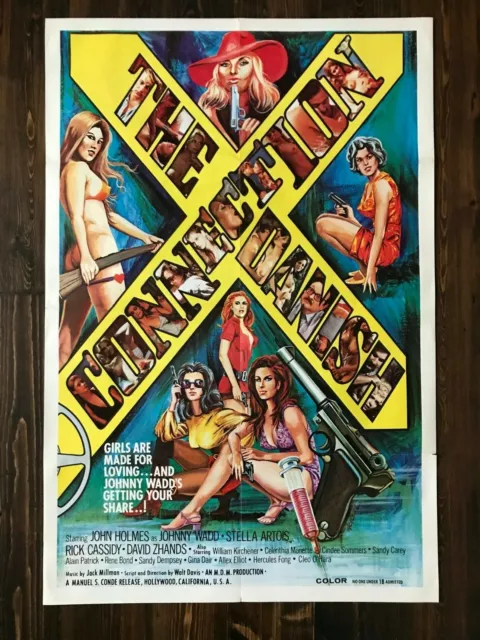 Danish Connection John Holmes Original Vintage Sexploitation Adult Movie Poster