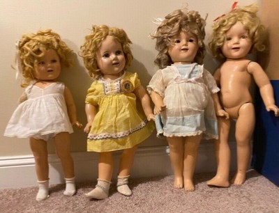 Shirley Temple Ideal Composition Four Doll Lot (incl. a 18