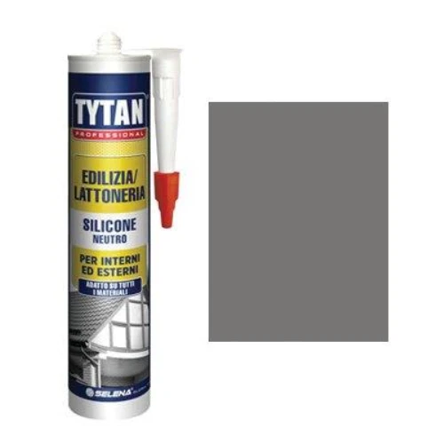 Silicone neutro tytan grigio ral 7042 ml 300 (4 pezzi) Tytan