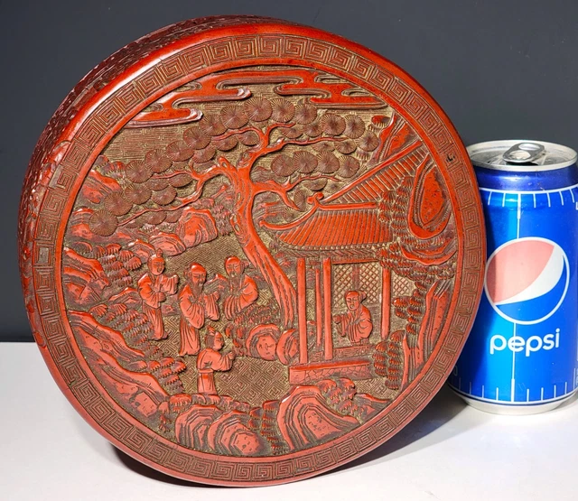 Early Chinese Carved Cinnabar Lacquer Box