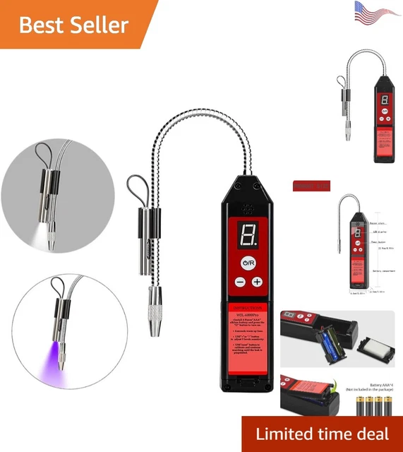 Advanced Version Freon Leak Detector - LED Light - Detects All Halogenated Gases