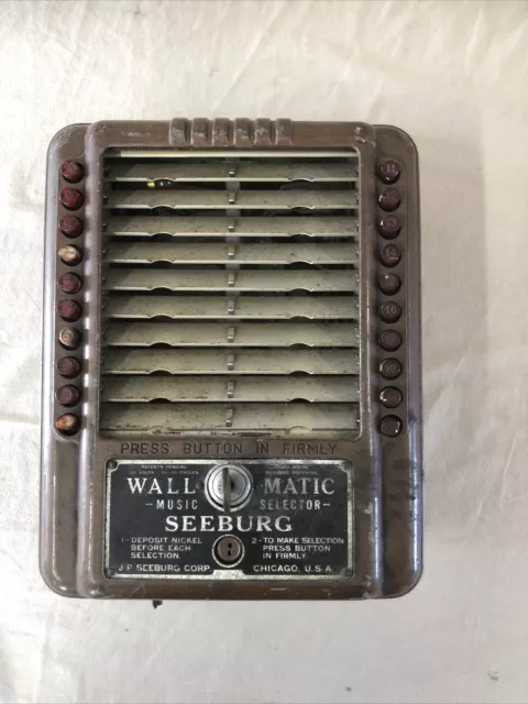 Vintage Jukebox Wallbox- Seeburg Wall-O-Matic Model Ws-2Z- Beetle- Rare