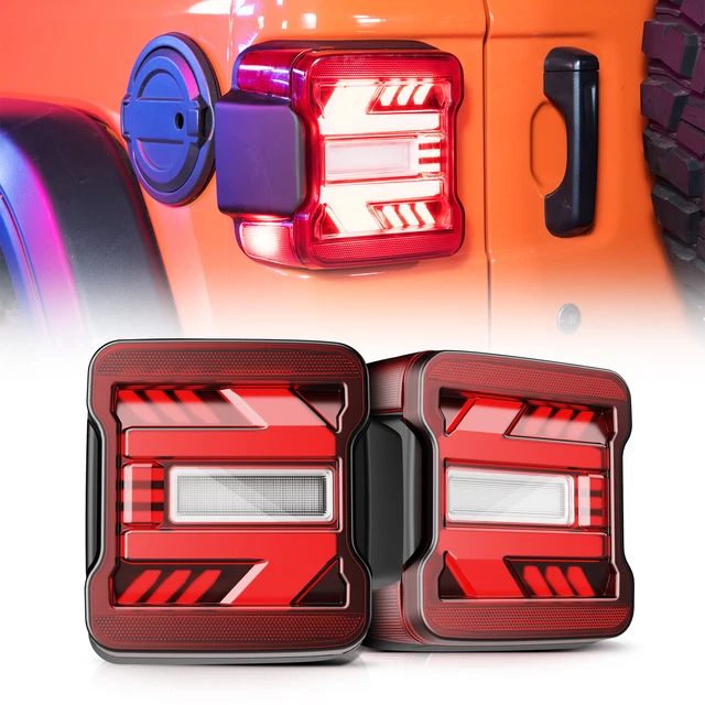 LED Tail Lights w/Arrow Lamp Signal Turning Side Light For 2018-2021 Wrangler JL