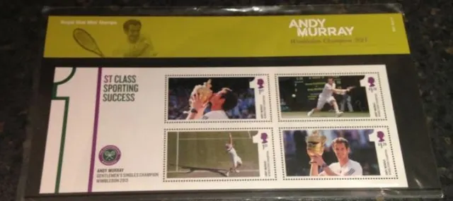 Royal Mail Mint Stamps Presentation Pack - Andy Murray Wimbledon 2013 - NEW