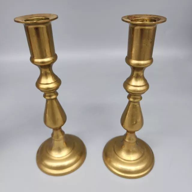 VINTAGE ENESCO SOLID Brass Candle Stick Holders Brass bows 7 Tall India  Pair 2 $26.00 - PicClick