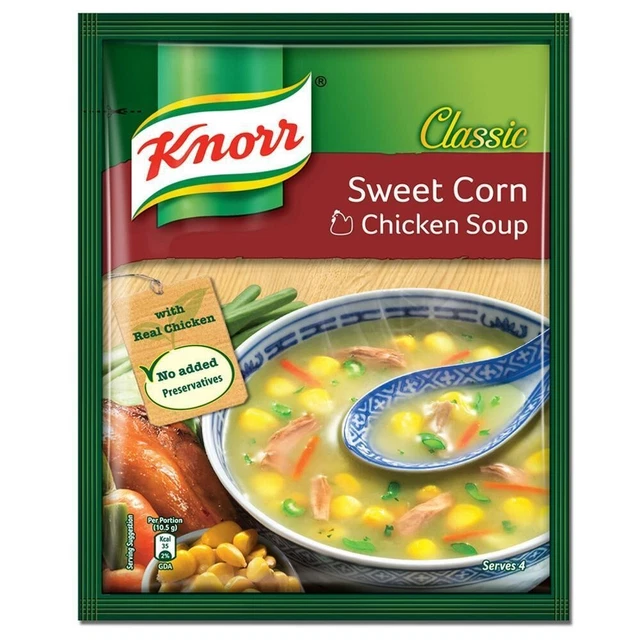 Neuf Knorr Poulet Soupe - Maïs Sucré, 42 G, Fait Délicieux