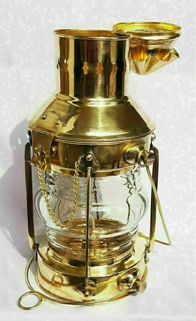 Nautische Öllampe aus Messing Maritime Schiffslaterne - Bootslichtlampe...