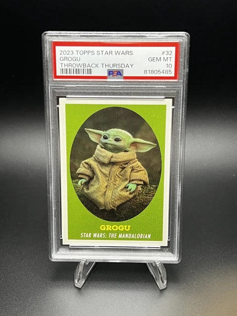 2023 Topps Star Wars Throwback Thursday 32 Grogu Baby Yoda The Child Psa 10 Gem!