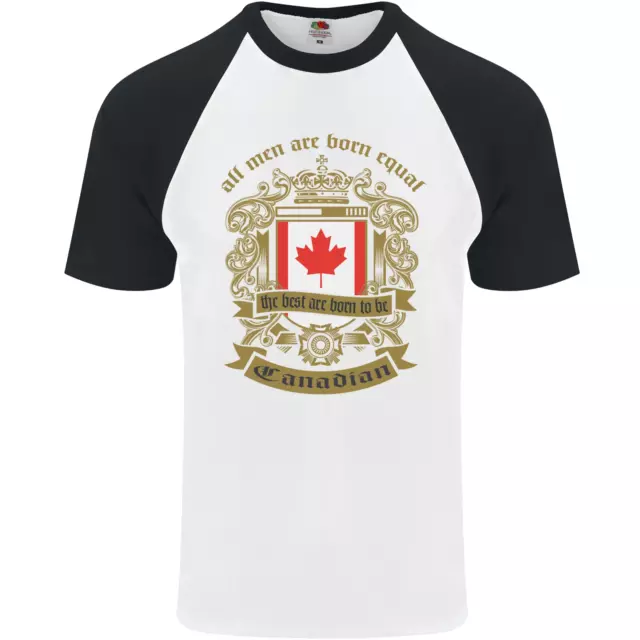 Maglietta da baseball All Men Are Born Equal Canadian Canada da uomo S/S