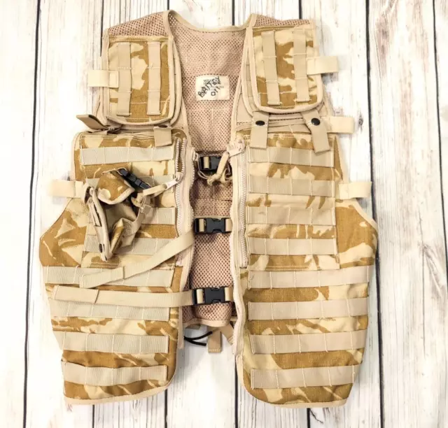 BRITISH ARMY ISSUE Assault Vest Tactical Load Carrying Desert Camo ...