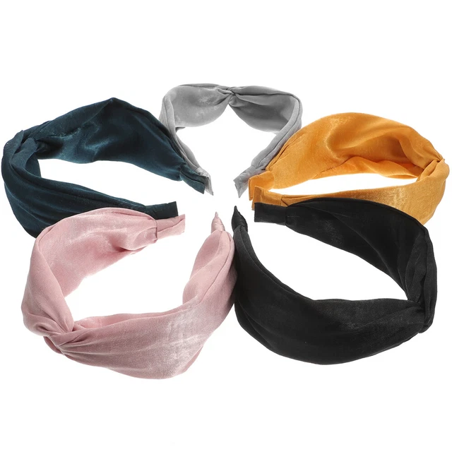 5pcs noués bandes de cheveux large bandeaux à la mode féminine coiffure filles