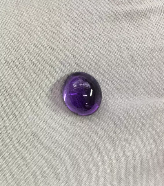 12.5X14.5MM Natürlich Amethyst Oval Droschke 9.55CTS 1 Stein