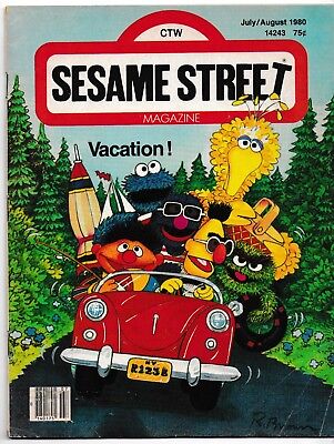 SESAME STREET MAGAZINE July August 1980 Vintage CTW Childrens PBS Cookie Monster